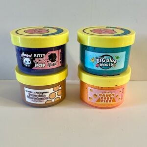 Peachybbies Slime Lot 4 Kitty Ice Pop Pumpkin Cheesecake Candy Corn Fizz